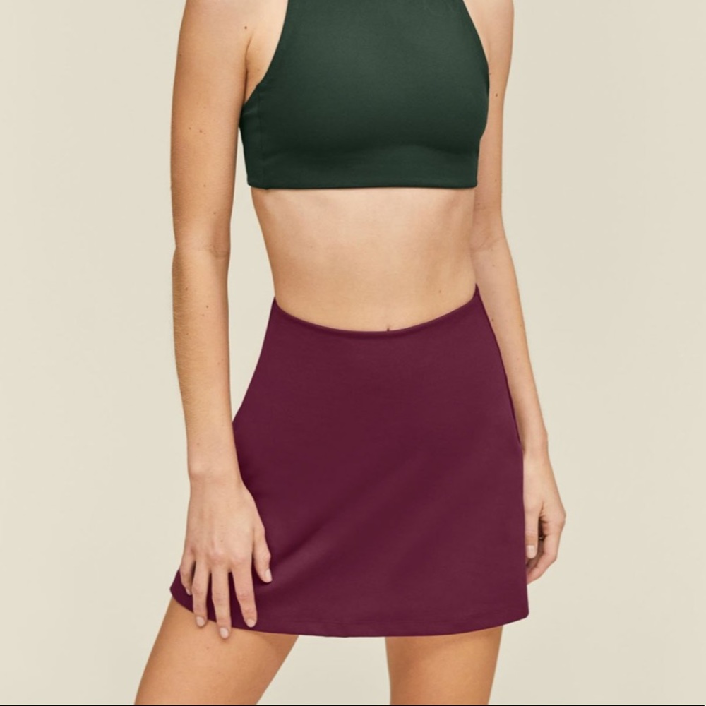 Girlfriend collective skort in plum